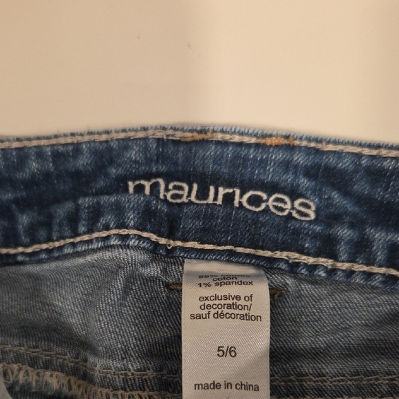 Maurices Dark Blue Jean Shorts Size 5/6 - Picture 2 of 4